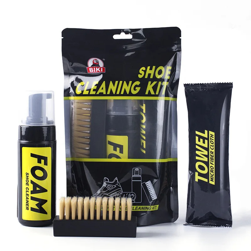 White Sneaker Care Kit - 150ML Dry Cleaning Set for Shoes