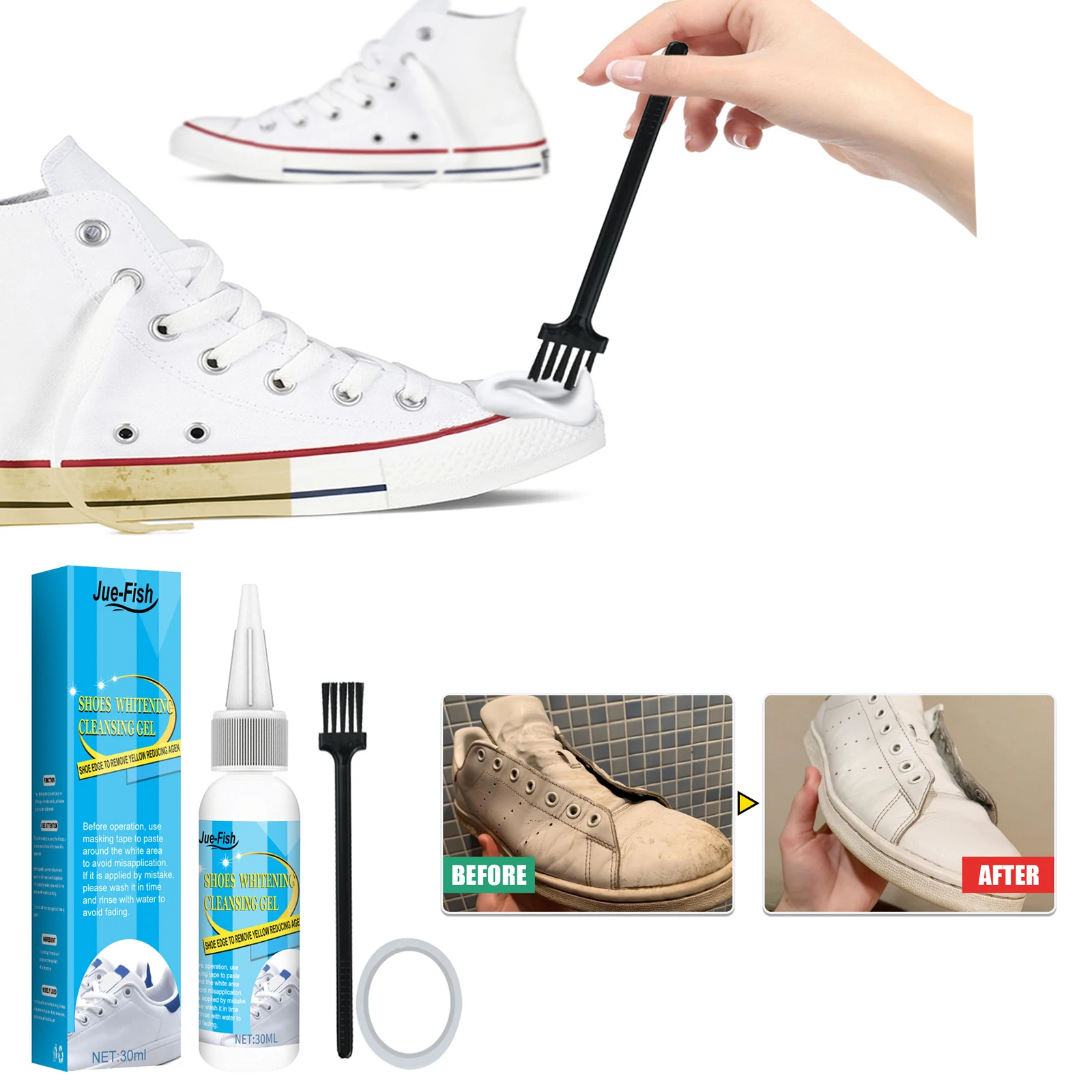 Sneaker Cleaner - White Shoes Cleaning Gel Stain Dirt